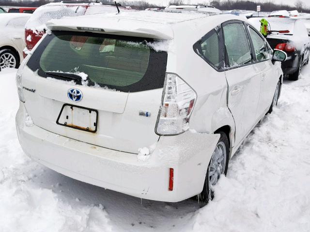 JTDZN3EU4E3362697 - 2014 TOYOTA PRIUS V WHITE photo 4