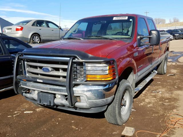 1FTSW31F71EC18114 - 2001 FORD F350 SRW S MAROON photo 2