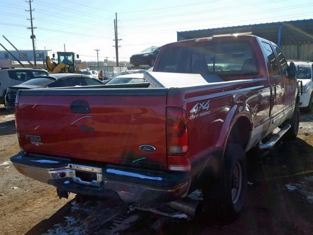 1FTSW31F71EC18114 - 2001 FORD F350 SRW S MAROON photo 4