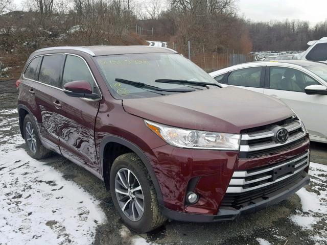 5TDJZRFH9JS849649 - 2018 TOYOTA HIGHLANDER BURGUNDY photo 1