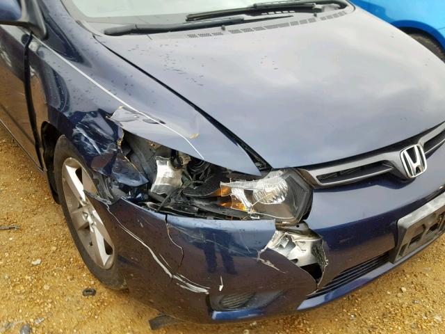 2HGFG12938H523559 - 2008 HONDA CIVIC EXL BLUE photo 9