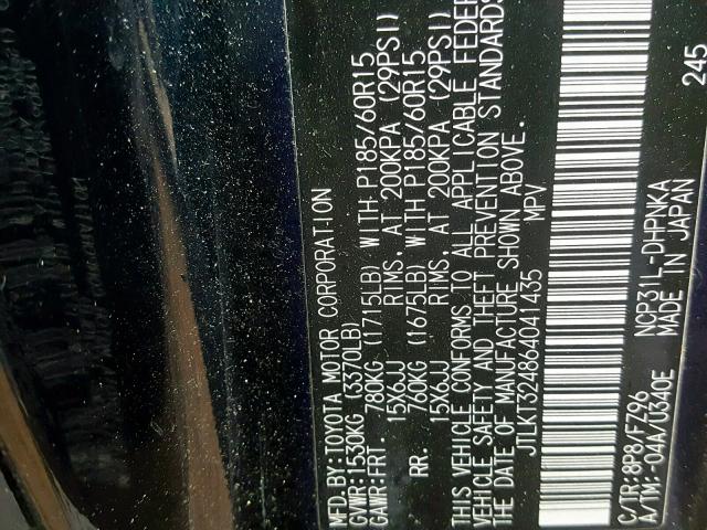 JTLKT324864041435 - 2006 TOYOTA SCION XB Көк фото 10