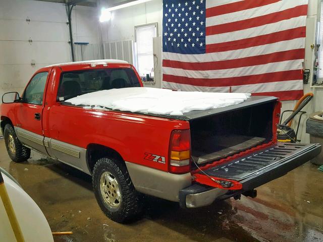 1GCEK14T11Z207438 - 2001 CHEVROLET SILVERADO RED photo 3