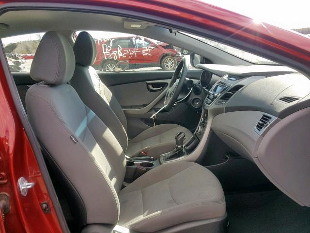 5NPDH4AE7FH554840 - 2015 HYUNDAI ELANTRA SE RED photo 5