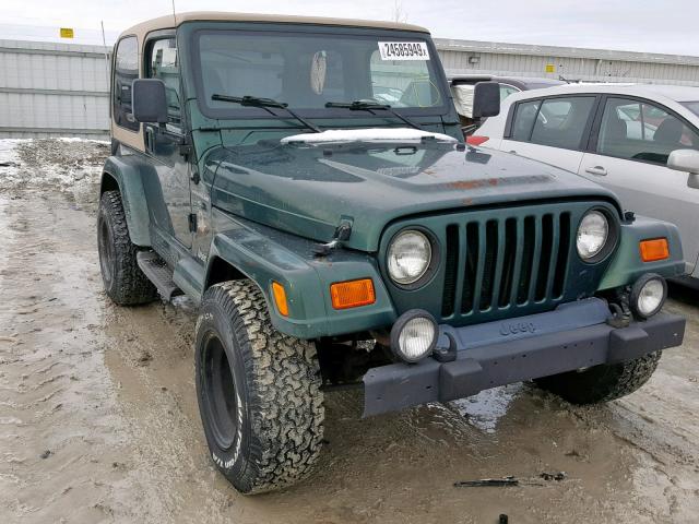 1J4FA59SXYP760992 - 2000 JEEP WRANGLER / GREEN photo 1