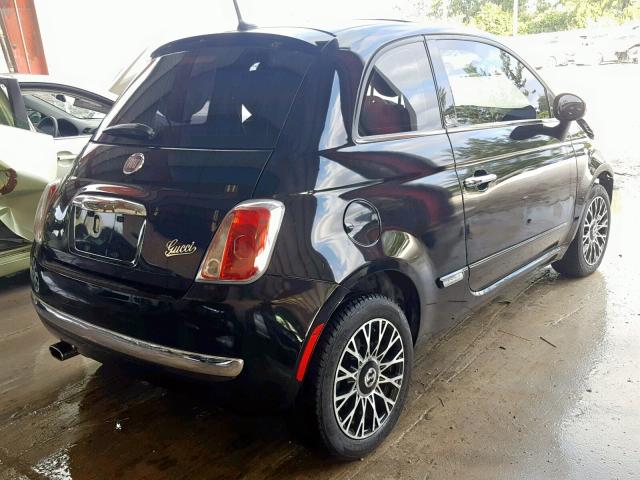 3C3CFFCR1CT231199 - 2012 FIAT 500 LOUNGE BLACK photo 4