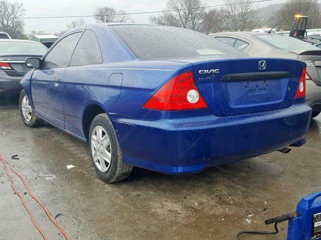 1HGEM22335L064957 - 2005 HONDA CIVIC DX V BLUE photo 3