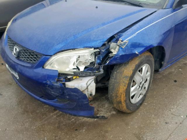 1HGEM22335L064957 - 2005 HONDA CIVIC DX V BLUE photo 9