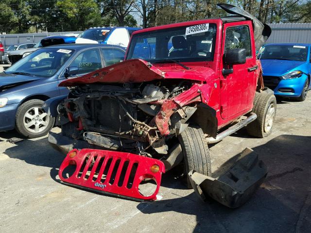 1J4AA2D10BL510778 - 2011 JEEP WRANGLER S RED photo 2