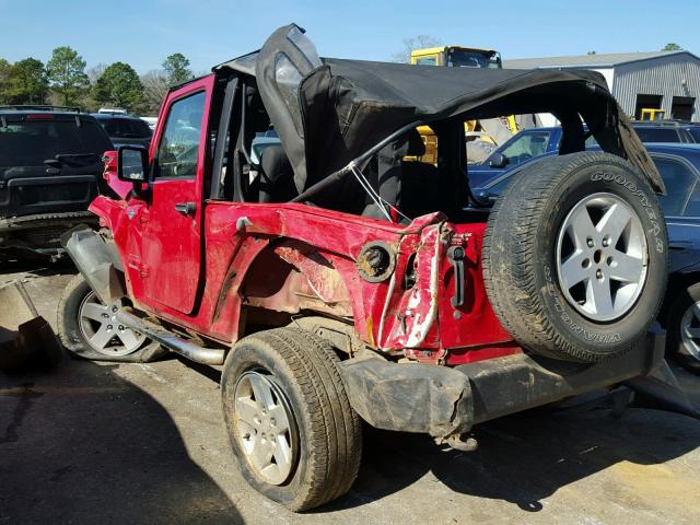 1J4AA2D10BL510778 - 2011 JEEP WRANGLER S RED photo 3