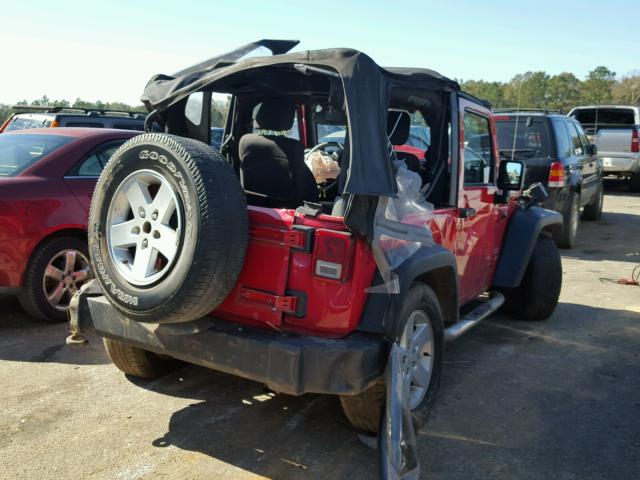 1J4AA2D10BL510778 - 2011 JEEP WRANGLER S RED photo 4