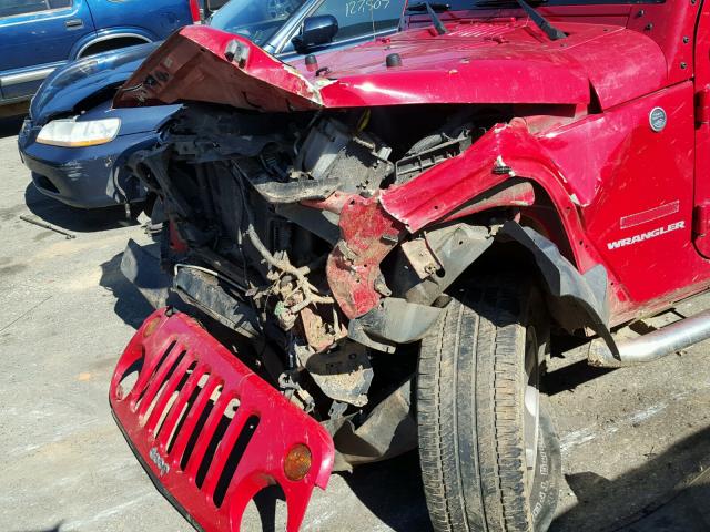 1J4AA2D10BL510778 - 2011 JEEP WRANGLER S RED photo 9