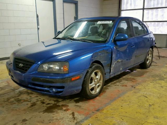 KMHDN46D75U989723 - 2005 HYUNDAI ELANTRA GL BLUE photo 2