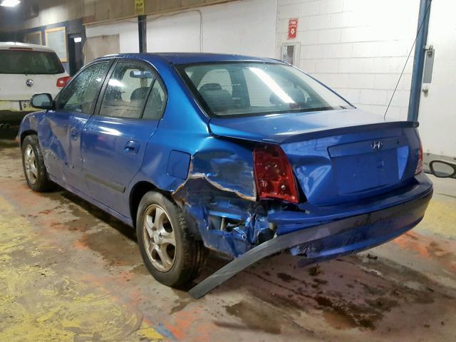 KMHDN46D75U989723 - 2005 HYUNDAI ELANTRA GL BLUE photo 3