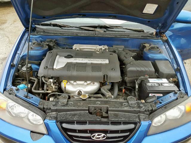 KMHDN46D75U989723 - 2005 HYUNDAI ELANTRA GL BLUE photo 7