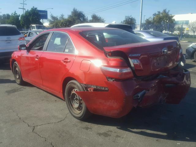 4T1BE46K39U283568 - 2009 TOYOTA CAMRY BASE RED photo 3