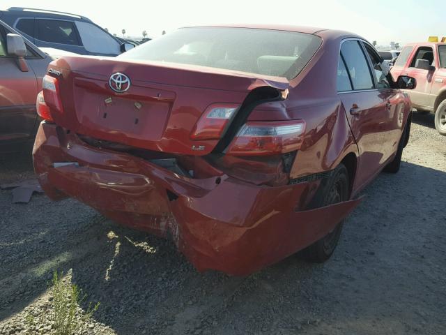 4T1BE46K39U283568 - 2009 TOYOTA CAMRY BASE RED photo 4