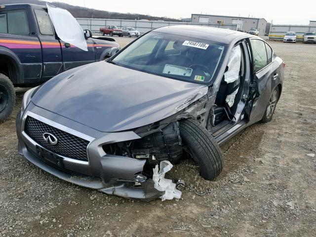 JN1BV7AR5EM707971 - 2014 INFINITI Q50 BASE GRAY photo 2