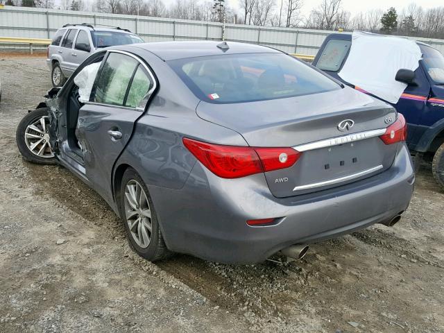 JN1BV7AR5EM707971 - 2014 INFINITI Q50 BASE GRAY photo 3