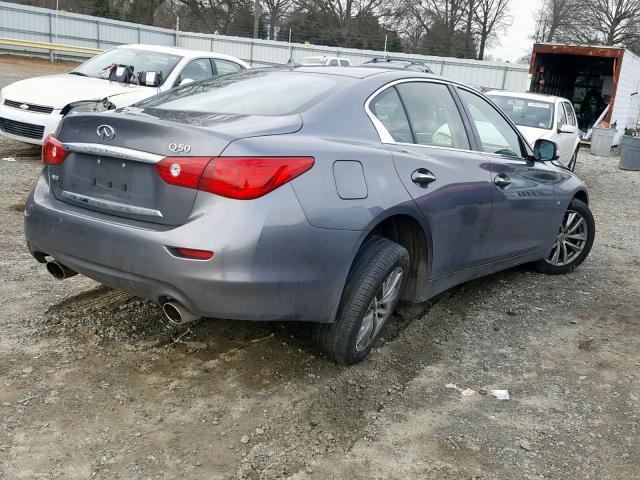 JN1BV7AR5EM707971 - 2014 INFINITI Q50 BASE GRAY photo 4