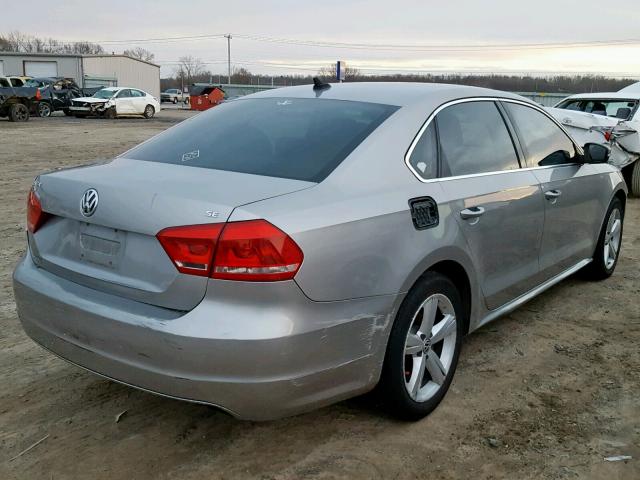 1VWBH7A31DC033304 - 2013 VOLKSWAGEN PASSAT SE GRAY photo 4