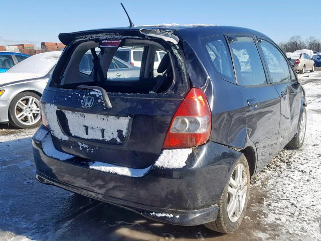 JHMGD37658S029832 - 2008 HONDA FIT SPORT BLACK photo 4