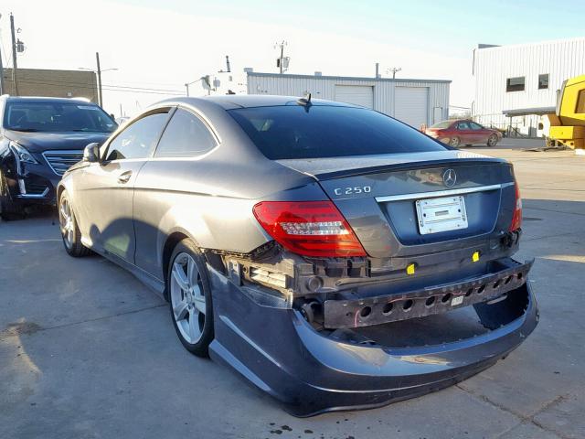 WDDGJ4HB3DG049754 - 2013 MERCEDES-BENZ C 250 CHARCOAL photo 3