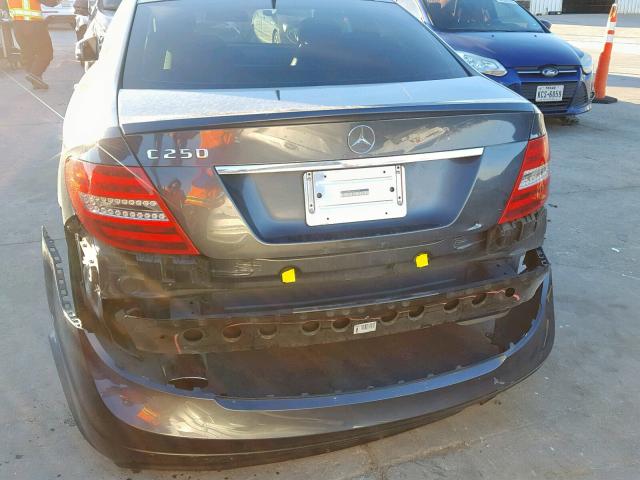 WDDGJ4HB3DG049754 - 2013 MERCEDES-BENZ C 250 CHARCOAL photo 9