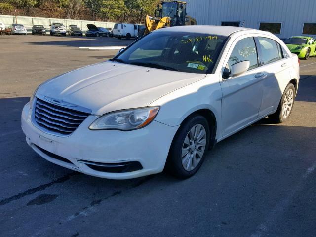 1C3CCBAB4EN143161 - 2014 CHRYSLER 200 LX WHITE photo 2