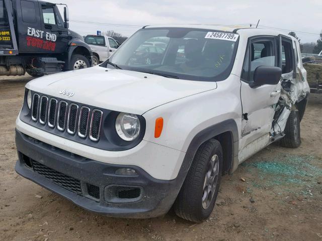 ZACCJAAT7GPC75040 - 2016 JEEP RENEGADE S WHITE photo 2