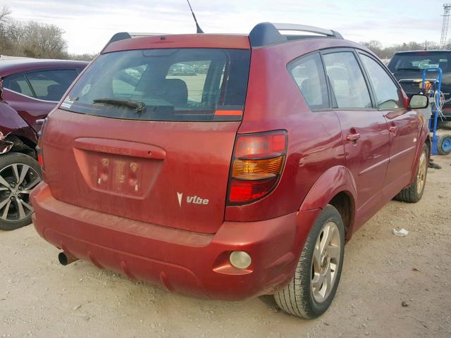 5Y2SL63885Z482353 - 2005 PONTIAC VIBE RED photo 4