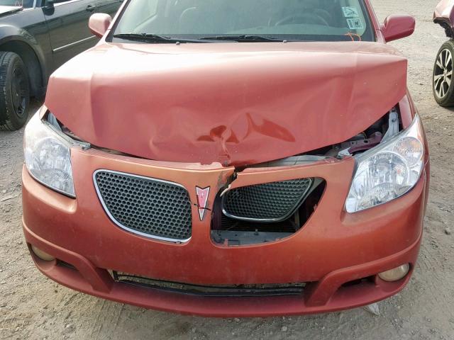 5Y2SL63885Z482353 - 2005 PONTIAC VIBE RED photo 7