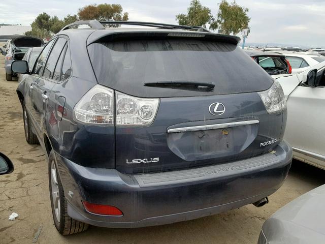 2T2HK31UX8C074507 - 2008 LEXUS RX 350 CHARCOAL photo 3