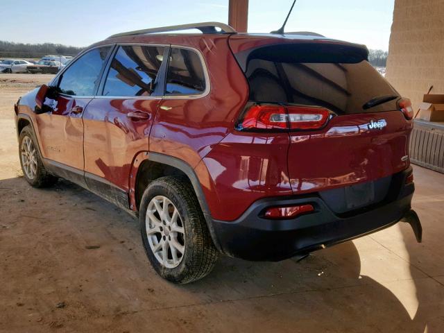 1C4PJLCS6EW322544 - 2014 JEEP CHEROKEE L MAROON photo 3