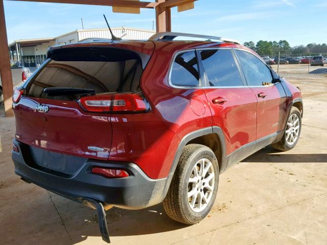 1C4PJLCS6EW322544 - 2014 JEEP CHEROKEE L MAROON photo 4