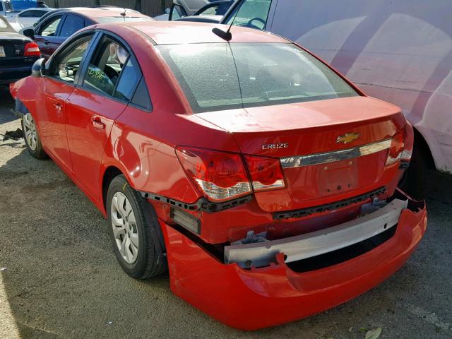 1G1P15SG1F7185025 - 2015 CHEVROLET CRUZE L RED photo 3