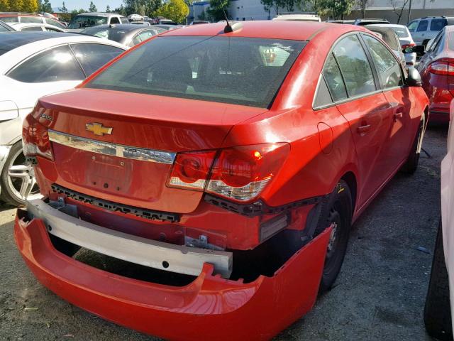 1G1P15SG1F7185025 - 2015 CHEVROLET CRUZE L RED photo 4