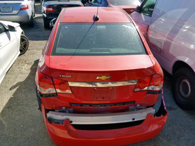 1G1P15SG1F7185025 - 2015 CHEVROLET CRUZE L RED photo 9