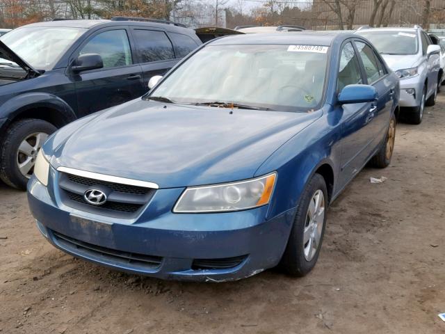 5NPET46C37H280340 - 2007 HYUNDAI SONATA GLS BLUE photo 2