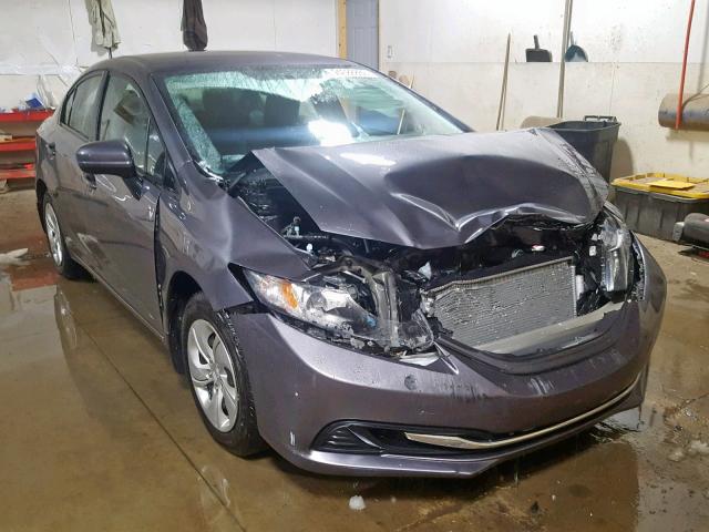 19XFB2F51FE098488 - 2015 HONDA CIVIC LX GRAY photo 1