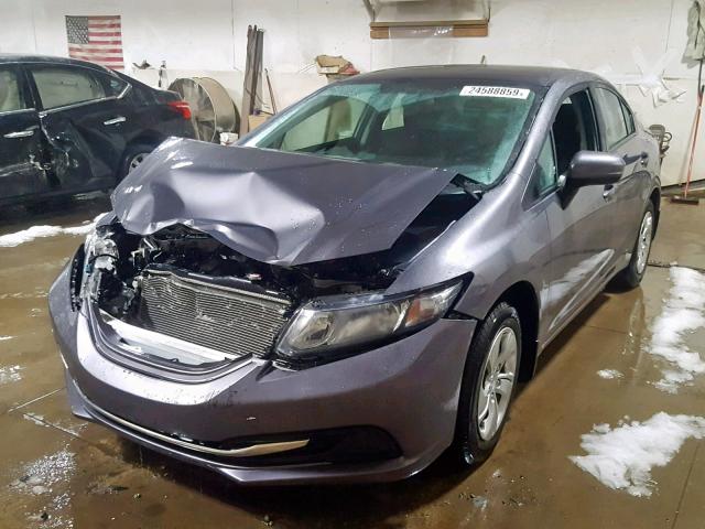 19XFB2F51FE098488 - 2015 HONDA CIVIC LX GRAY photo 2