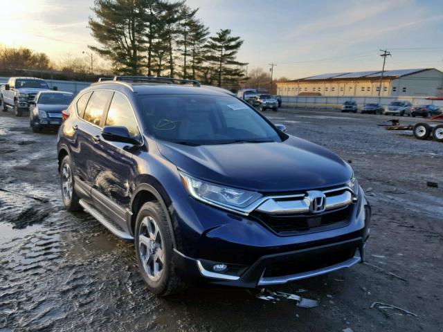 7FARW2H82JE033164 - 2018 HONDA CR-V EXL BLUE photo 1