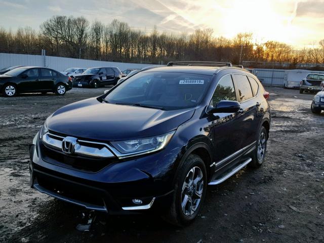 7FARW2H82JE033164 - 2018 HONDA CR-V EXL BLUE photo 2