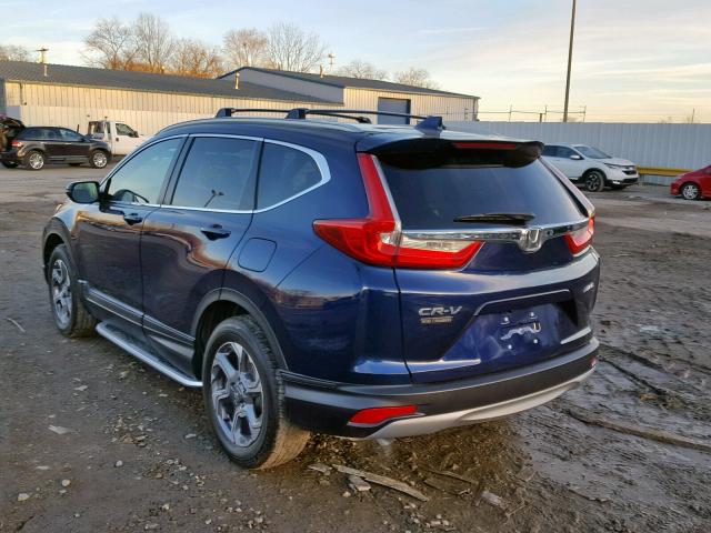 7FARW2H82JE033164 - 2018 HONDA CR-V EXL BLUE photo 3