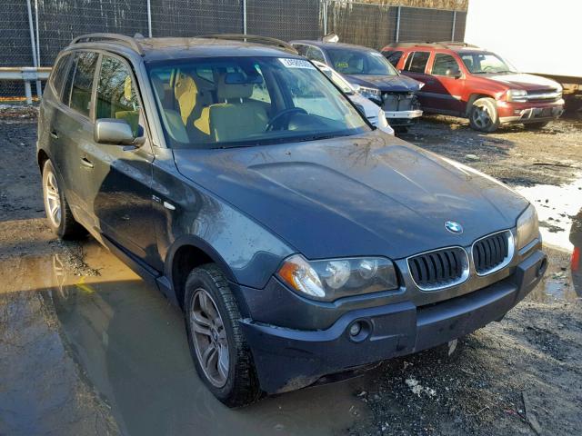 WBXPA93495WD15856 - 2005 BMW X3 3.0I GREEN photo 1