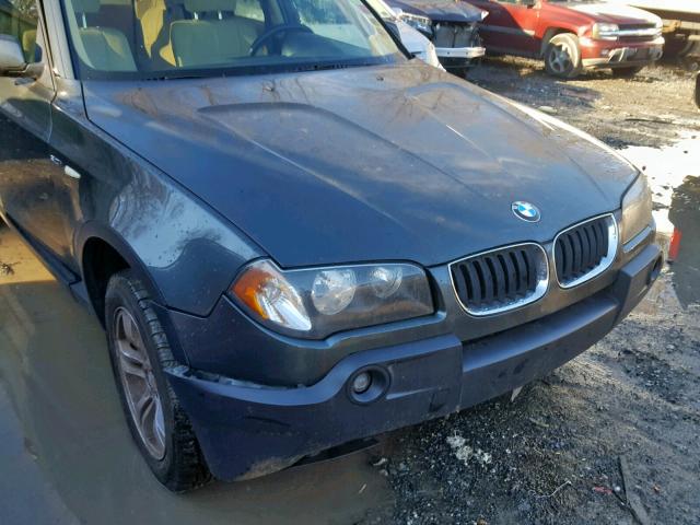 WBXPA93495WD15856 - 2005 BMW X3 3.0I GREEN photo 9