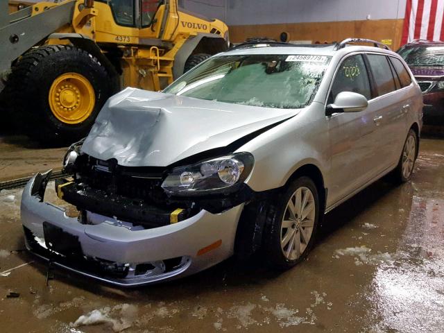 3VWPL7AJ5EM611407 - 2014 VOLKSWAGEN JETTA TDI SILVER photo 2