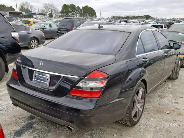 WDDNG71X08A202502 - 2008 MERCEDES-BENZ S 550 BLACK photo 4