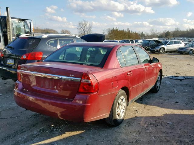 1G1ZS58F57F291344 - 2007 CHEVROLET MALIBU LS ბურგუნდია ფოტო 4
