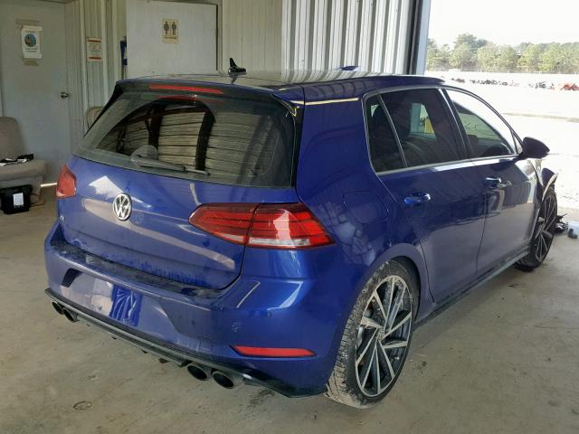 WVWWF7AU3JW065104 - 2018 VOLKSWAGEN GOLF R BLUE photo 4